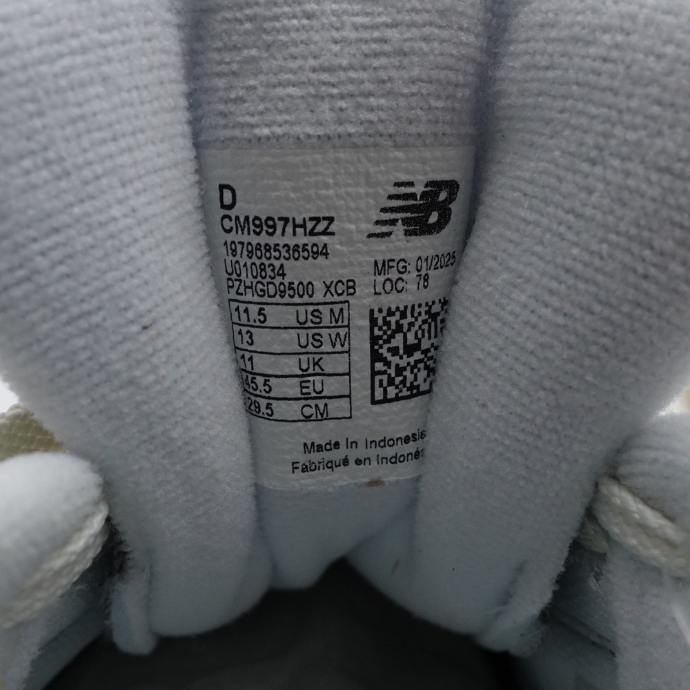 NEW Men's New Balance 997H Cordura Sneakers CM997HZZ Beige/White - Picture 6 of 12